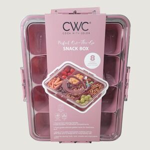 Cook With Color Perfect On-The-Go Snack Box Pink 8 Compartment WASNKB4 Travel